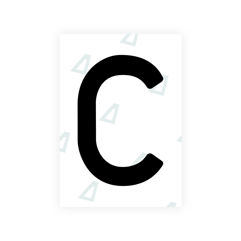 Alite Nanofilm for Latvia number plates - Symbol "C"