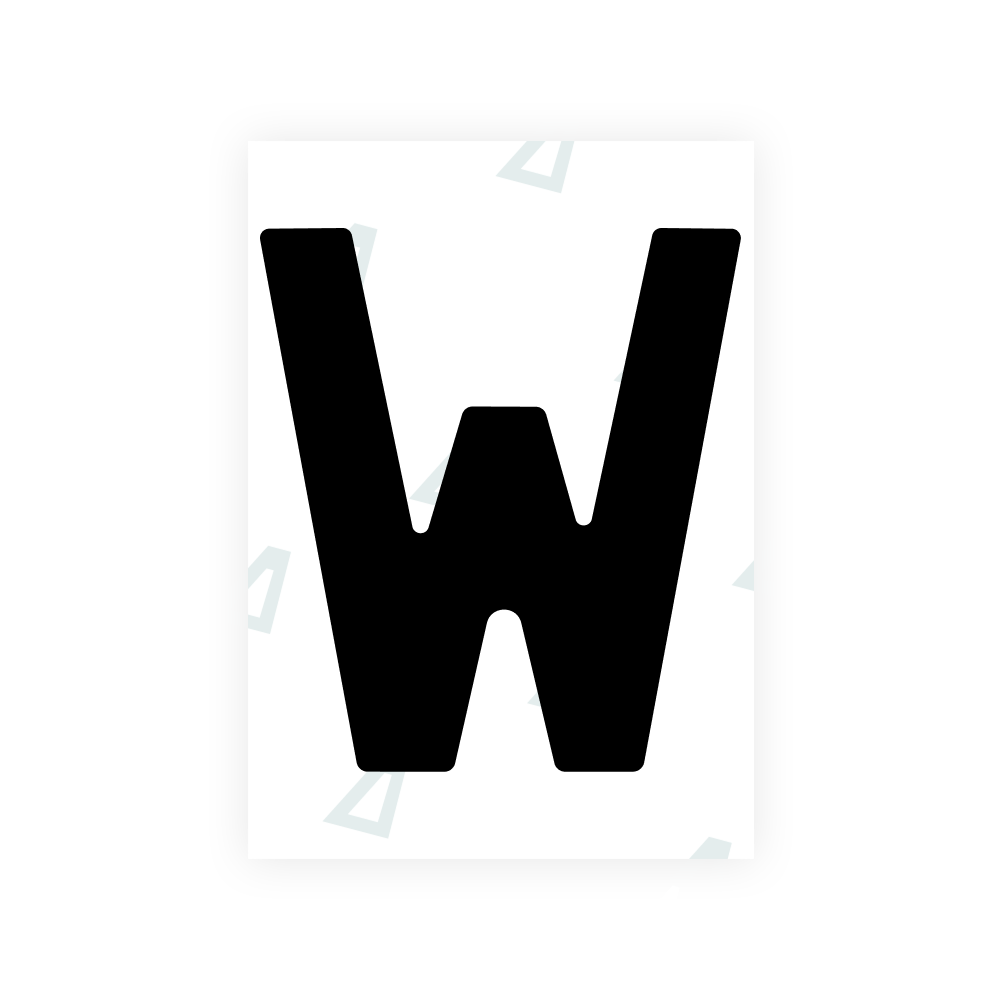 Alite Nanofilm for Latvia number plates - Symbol "W"
