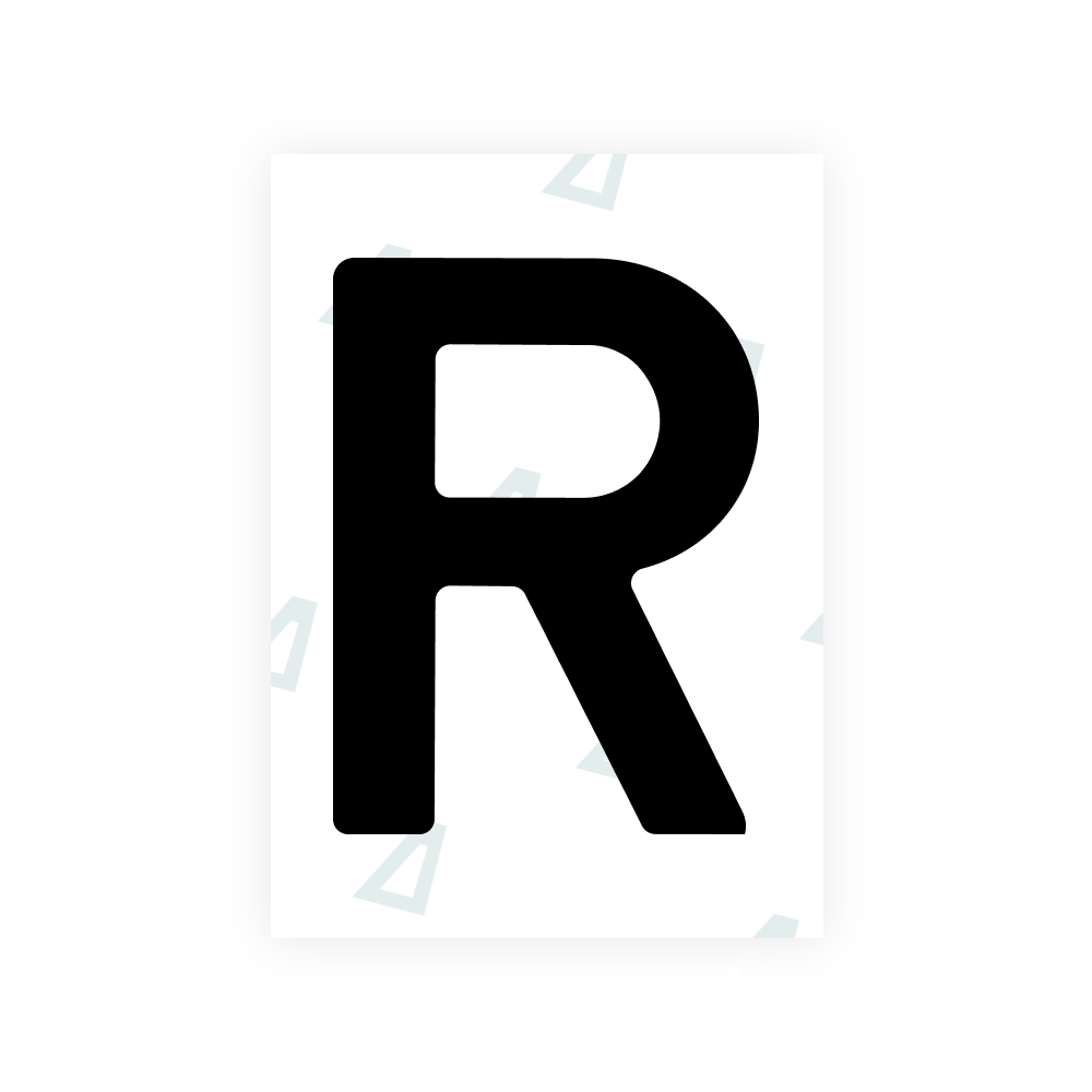 Alite Nanofilm for Lithuania number plates - Symbol "R"