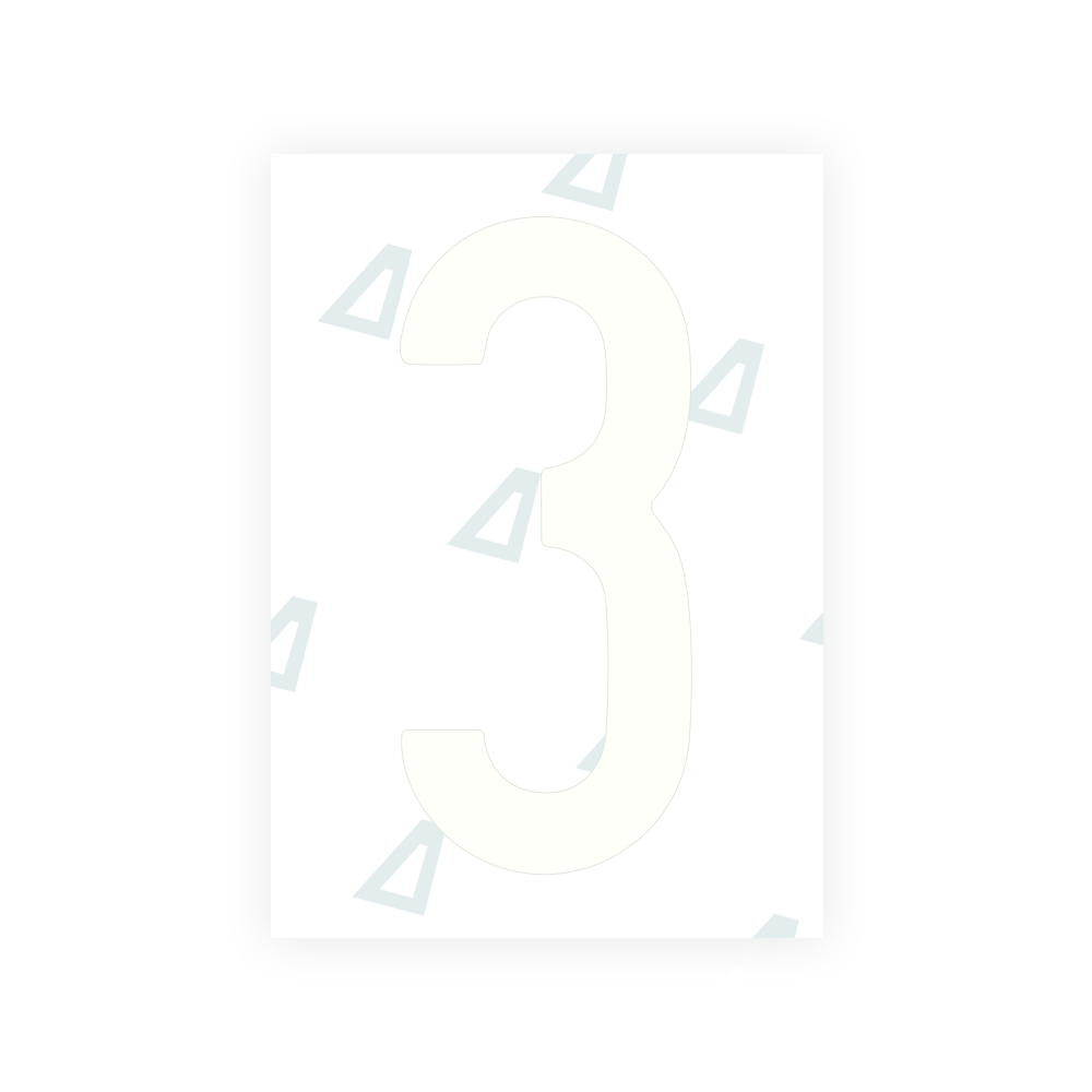 Alite Nanofilm für US-amerikanische KFZ-Kennzeichen (Louisiana) – Symbol "3"