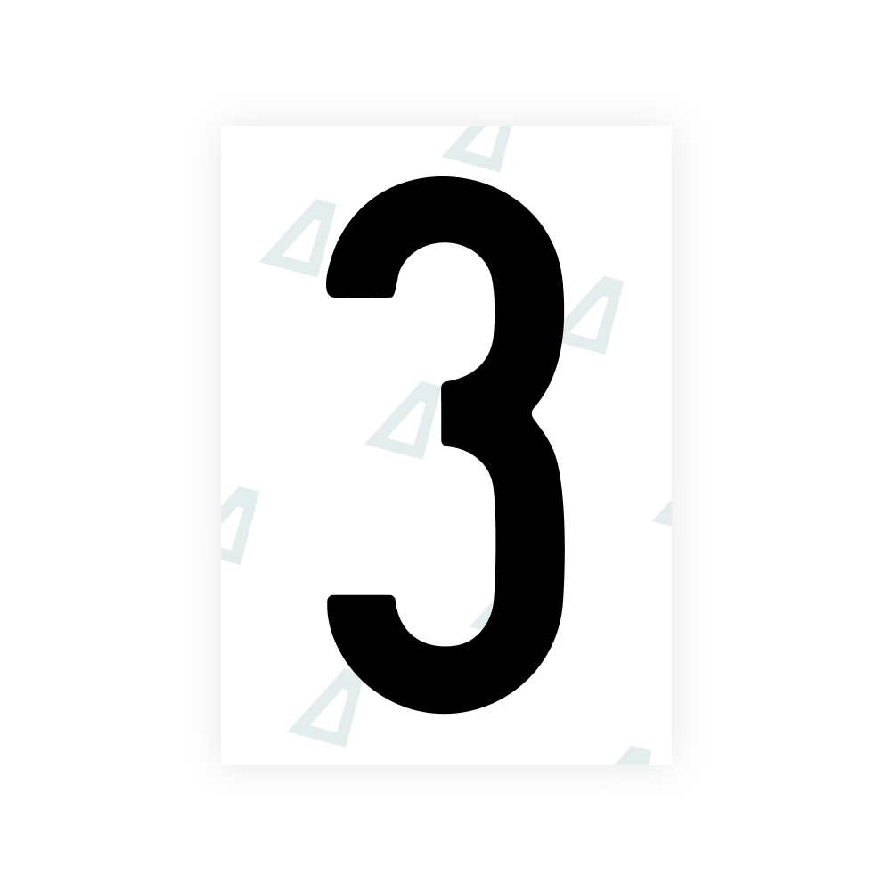 Alite Nanofilm für US-amerikanische KFZ-Kennzeichen (Louisiana) – Symbol "3"