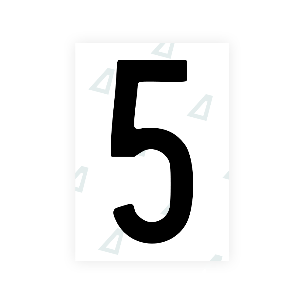 Alite Nanofilm for US (Louisiana) license plates - Symbol "5"