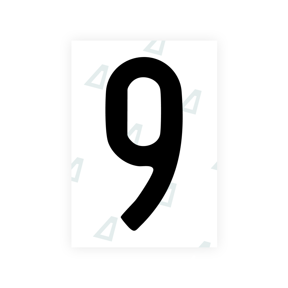 Alite Nanofilm für US-amerikanische KFZ-Kennzeichen (Louisiana) – Symbol "9"