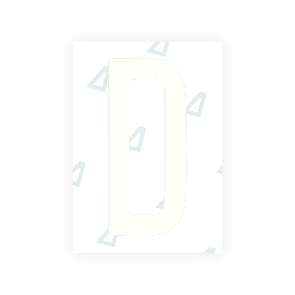 Alite Nanofilm für US-amerikanische KFZ-Kennzeichen (Louisiana) – Symbol "D"