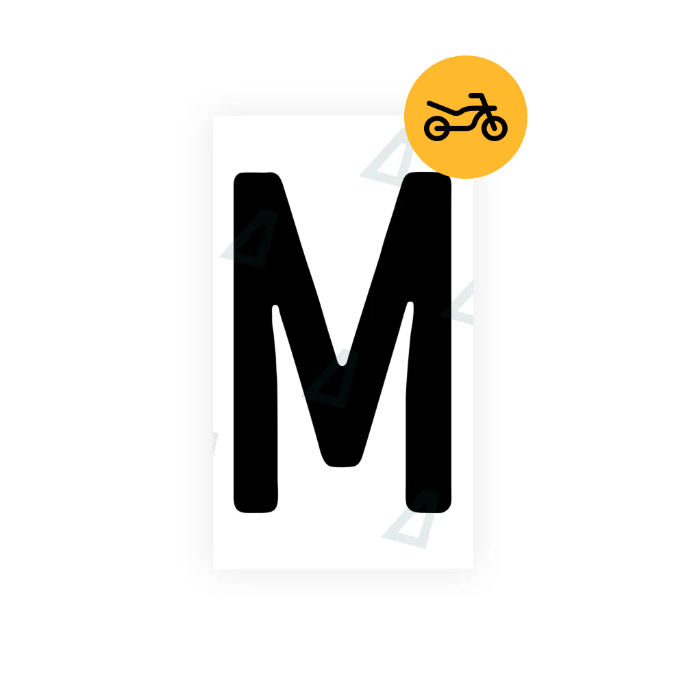 Alite Nanofilm for Switzerland Moto license plates - Symbol "M" - Alite