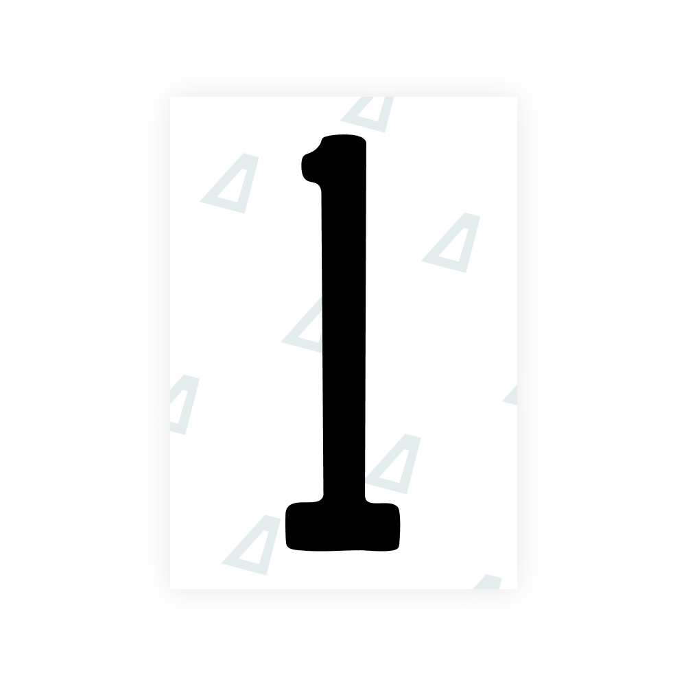 Alite Nanofilm for US (Maine) license plates - Symbol "1"