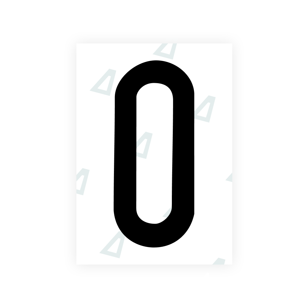 Alite Nanofilm for US (Maine) license plates - Symbol "0"