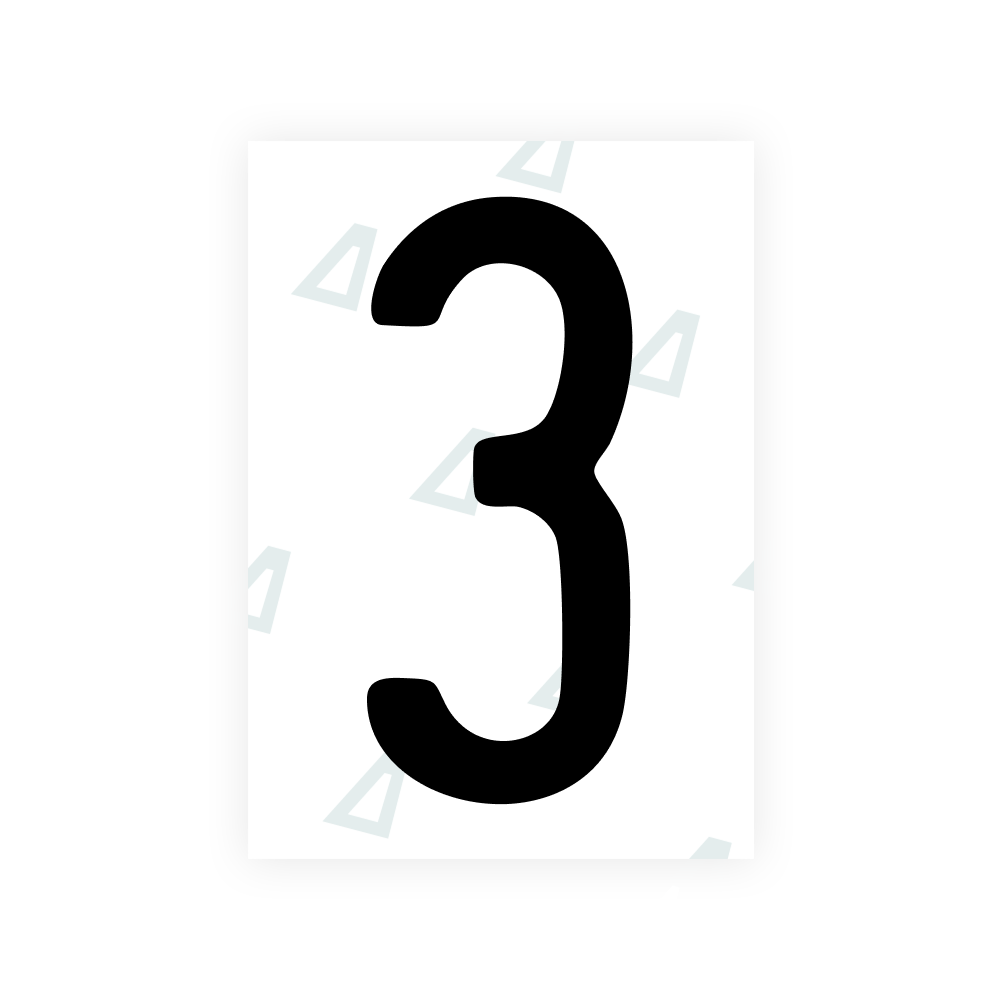 Alite Nanofilm for US (Maine) license plates - Symbol "3"