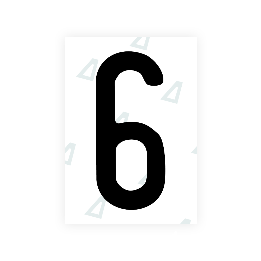 Alite Nanofilm for US (New Hampshire) license plates - Symbol "6"