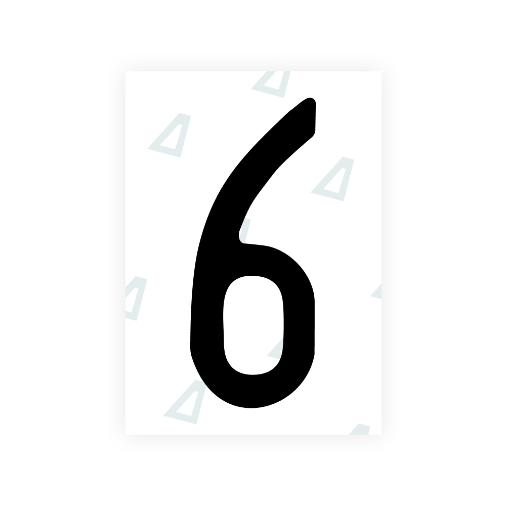 Film nano Alite pour plaques d'immatriculation américaines (Mississippi) - Symbole « 6 »