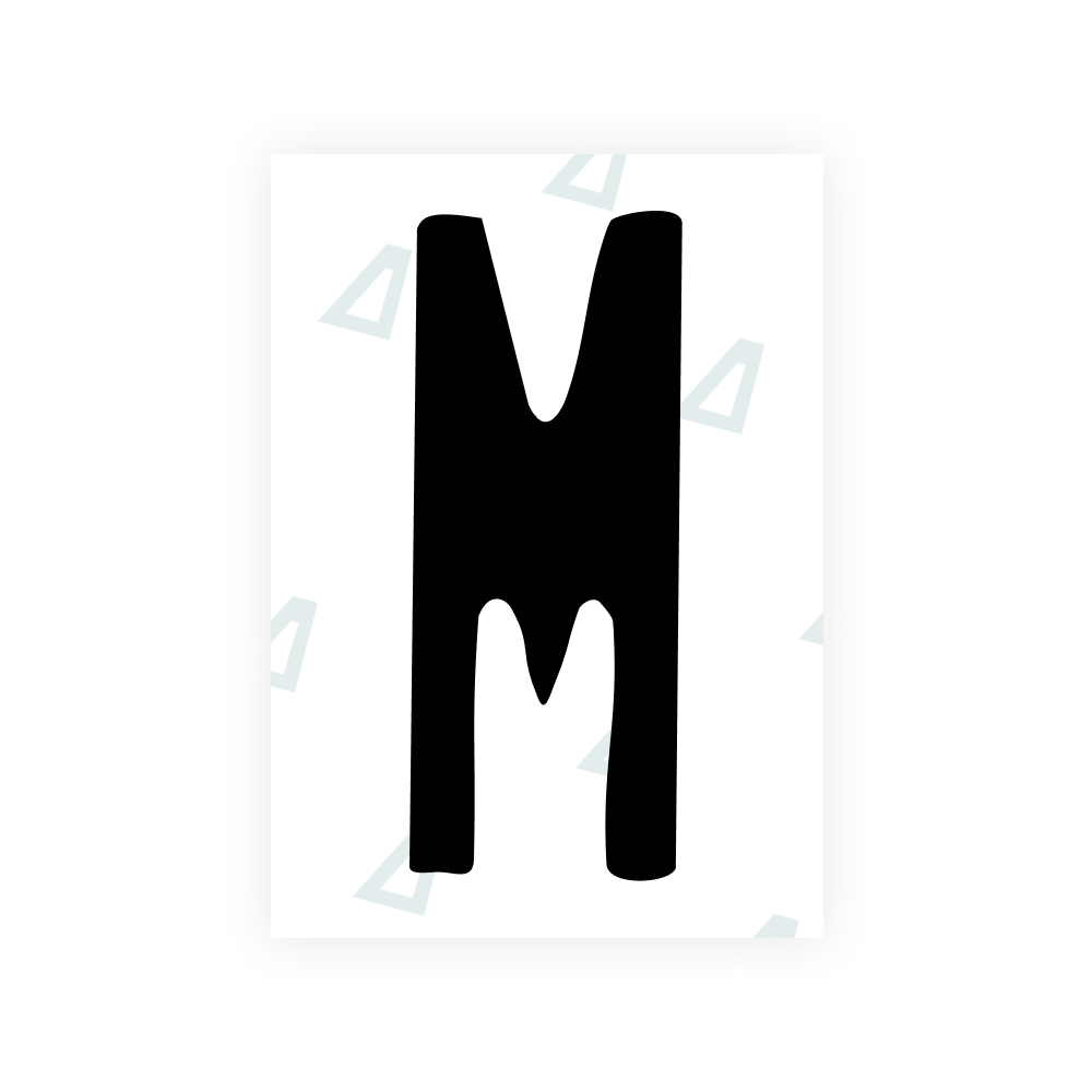 Nanofilme Alite para placas de veículos dos EUA (Mississippi) - Símbolo "M"