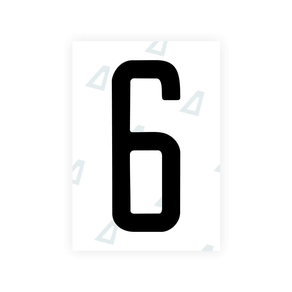 Alite Nanofilm für marokkanische Nummernschilder - Symbol "6"