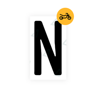 Alite Nanofilm for Switzerland Moto license plates - Symbol "N" - Alite