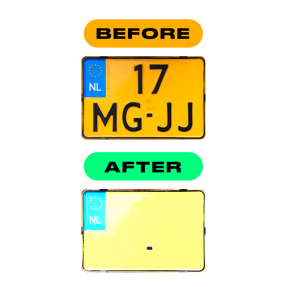 Alite Nanofilm for Netherlands moto license plates - Symbol "Z" - Alite
