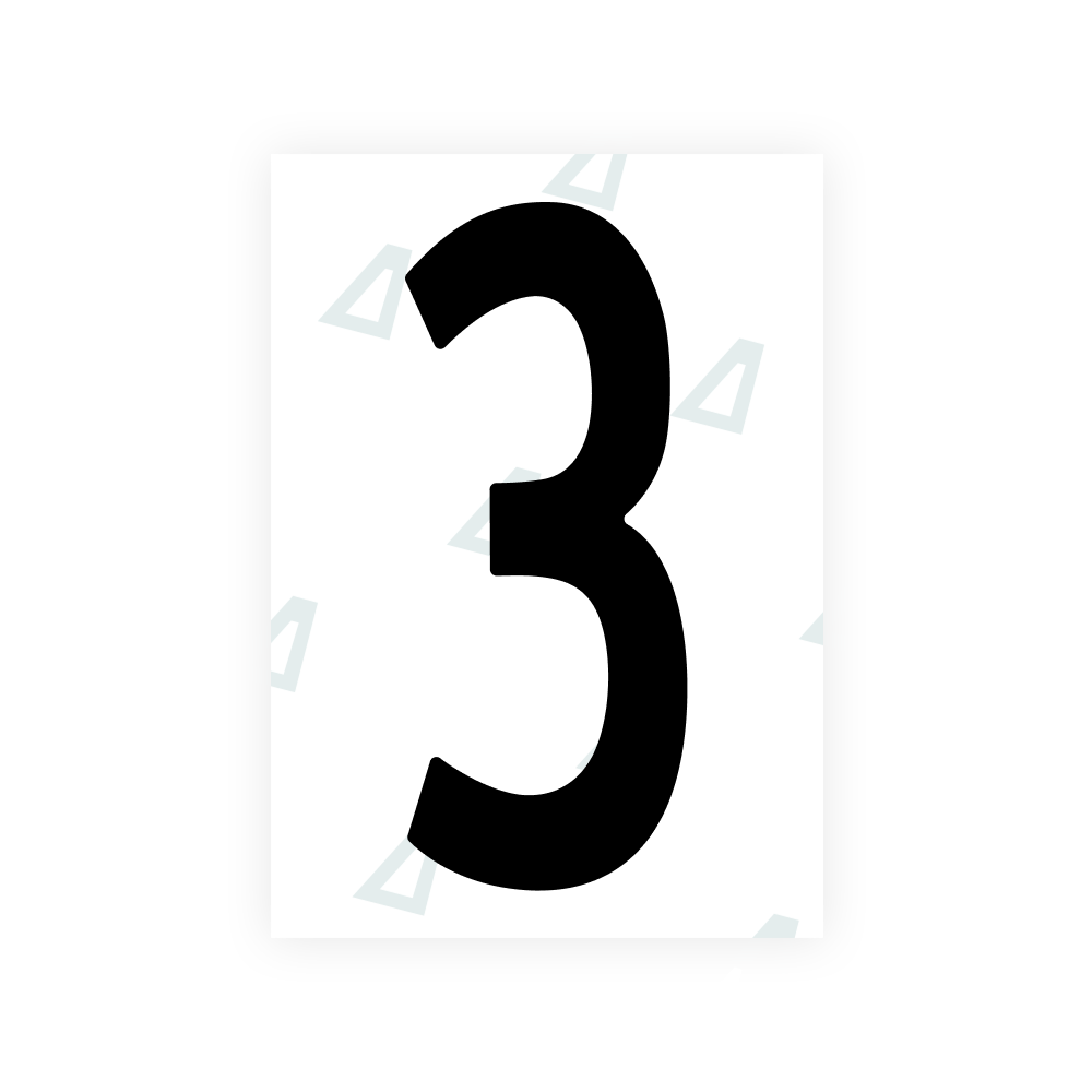 Alite Nanofilm for US (Nebraska 2017) license plates - Symbol "3"