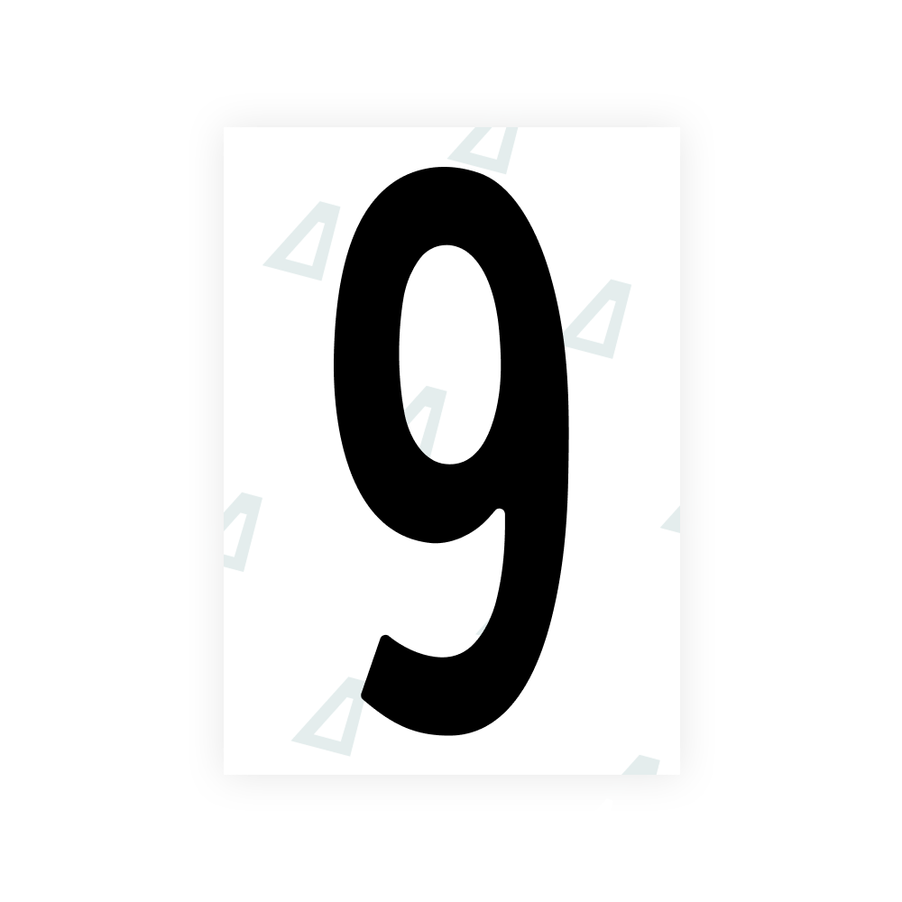 Alite Nanofilm for US (Nebraska 2017) license plates - Symbol "9"