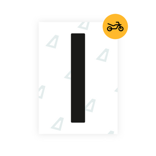 White Smoke Alite Nanofilm for Netherlands moto license plates - Symbol "I"