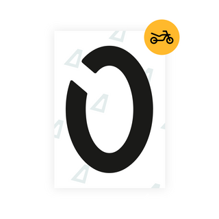 Bisque Alite Nanofilm for Netherlands moto license plates - Symbol "O"