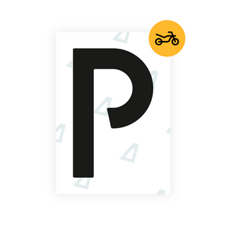 Bisque Alite Nanofilm for Netherlands moto license plates - Symbol "P"