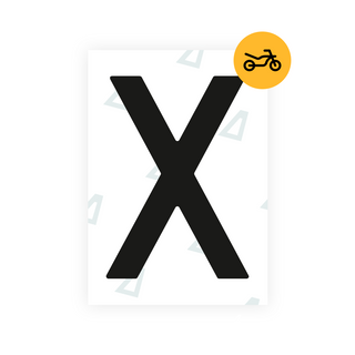 Bisque Alite Nanofilm for Netherlands moto license plates - Symbol "X"