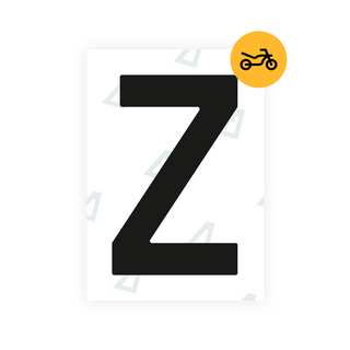 Bisque Alite Nanofilm for Netherlands moto license plates - Symbol "Z"
