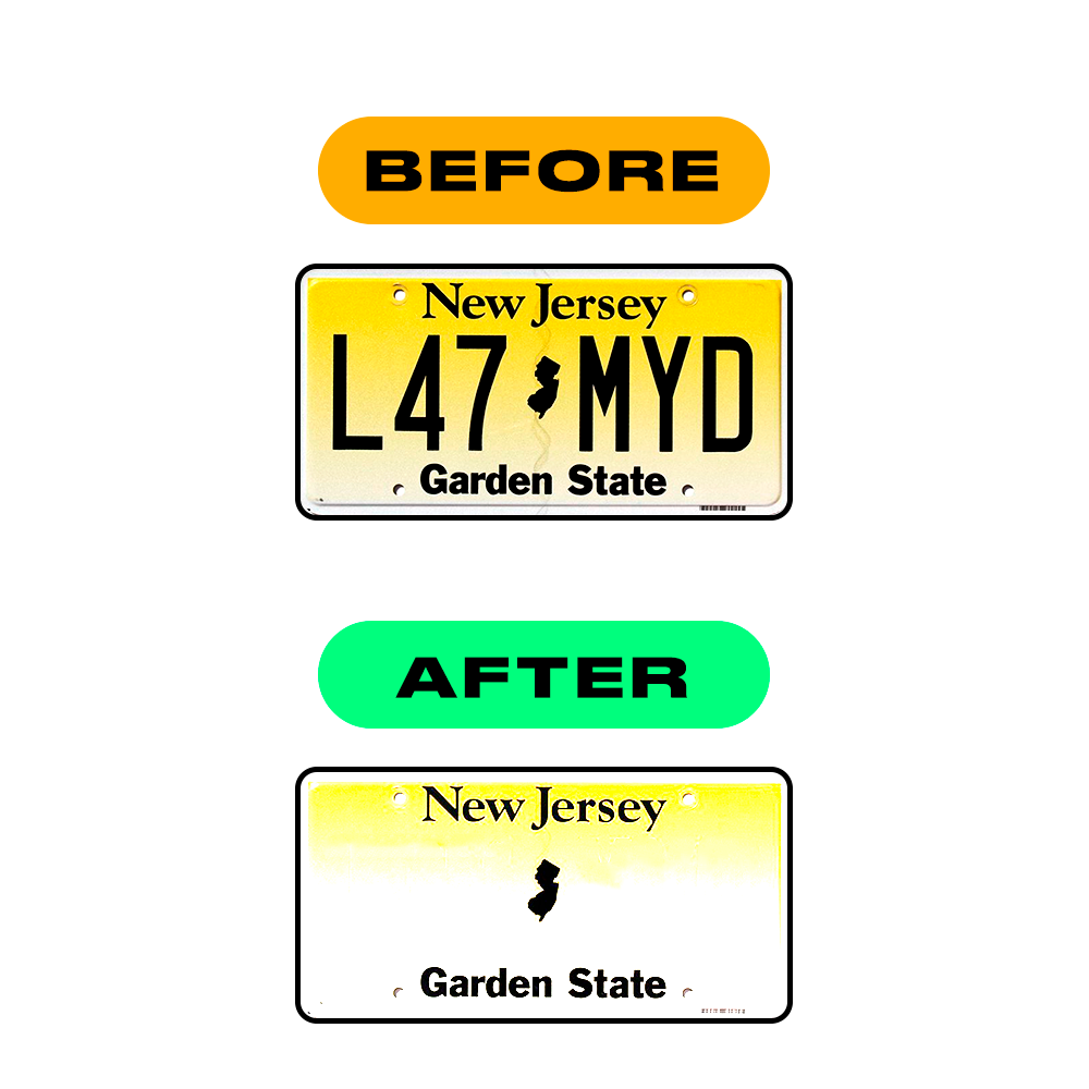anti radar number sticker