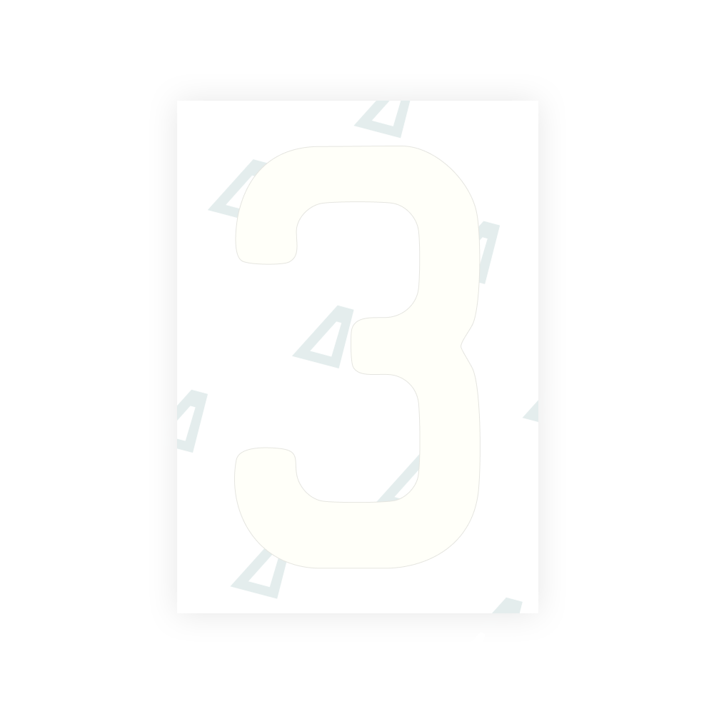 Alite Nanofilm for New Zealand license plates - Symbol "3"
