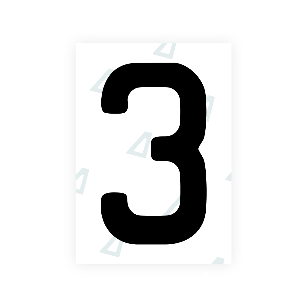 Alite Nanofilm for New Zealand license plates - Symbol "3"