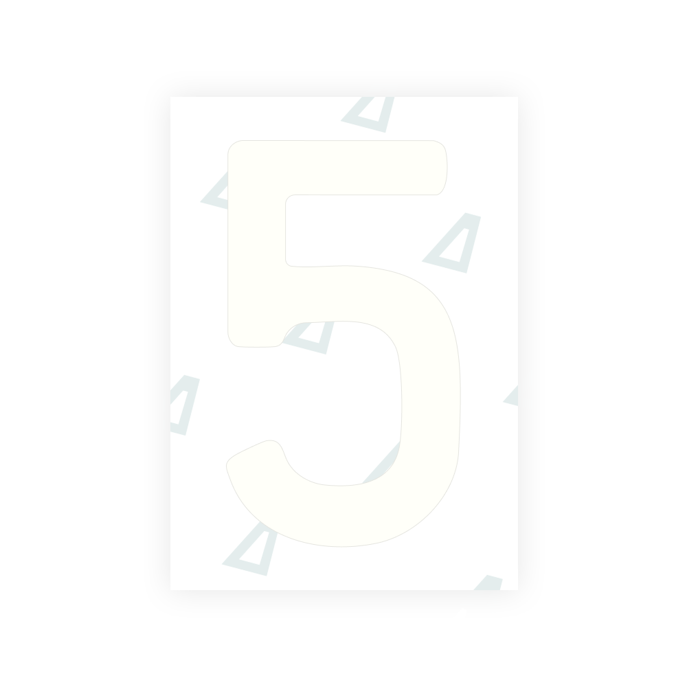 Alite Nanofilm for New Zealand license plates - Symbol "5"