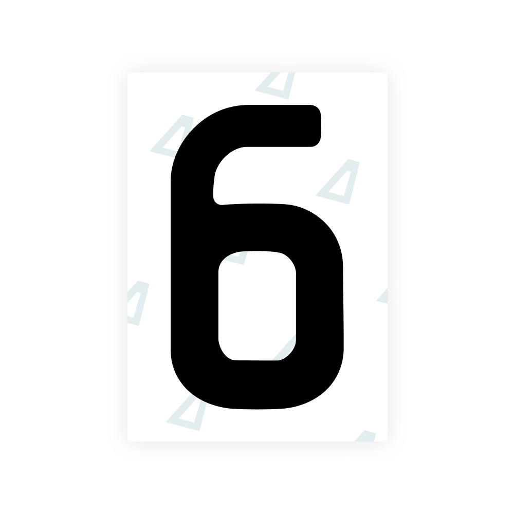 Alite Nanofilm pour plaques d'immatriculation de Nouvelle-Zélande – Symbole "6"