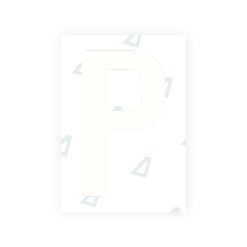 Alite Nanofilm for New Zealand license plates - Symbol "P"