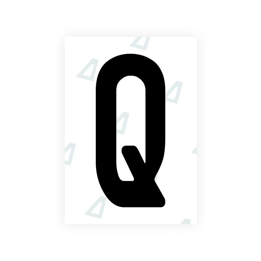 アンゴラのナンバープレート用Aliteナノフィルム - シンボル「Q」