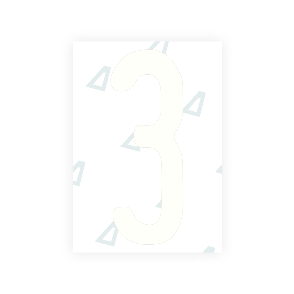 Alite Nanofilm for Nigeria license plates - Symbol "3"
