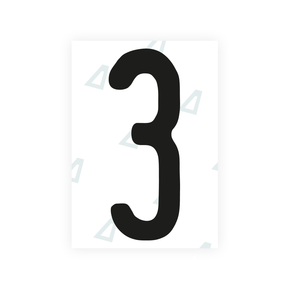 Alite Nanofilm for Nigeria license plates - Symbol "3"