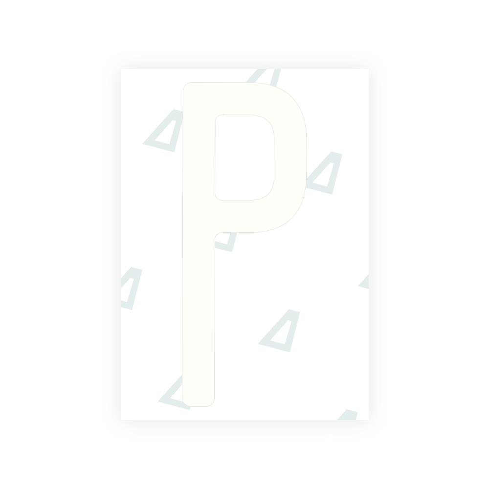 Alite Nanofilm per targhe nigeriane - Simbolo "P"