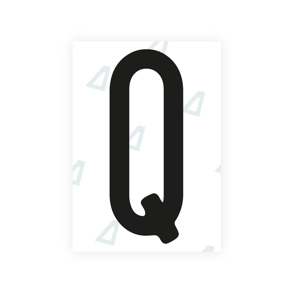 Alite Nanofilm für nigerianische Nummernschilder - Symbol "Q"