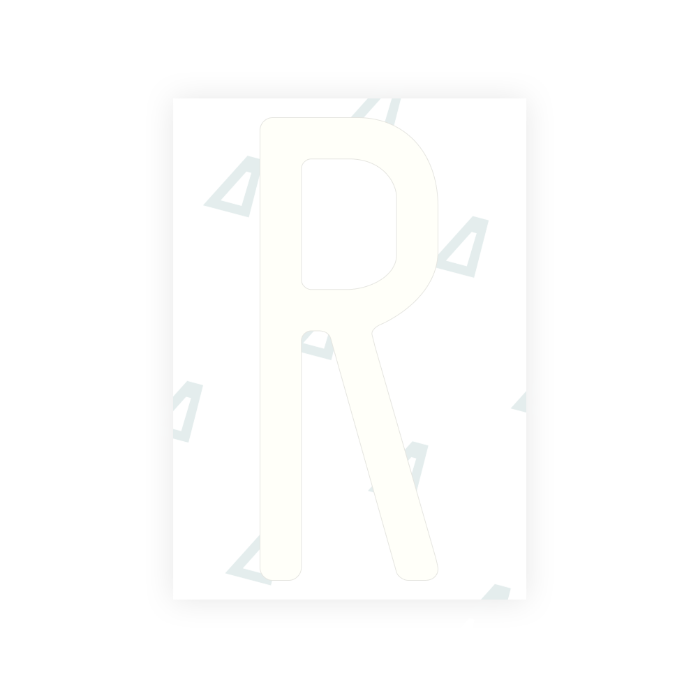 Alite Nanofilm pour les plaques d'immatriculation du Nigeria - Symbole "R"