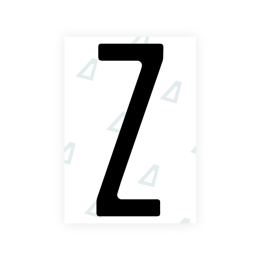 Alite Nanofilm pour les plaques d'immatriculation du Nigeria - Symbole "Z"