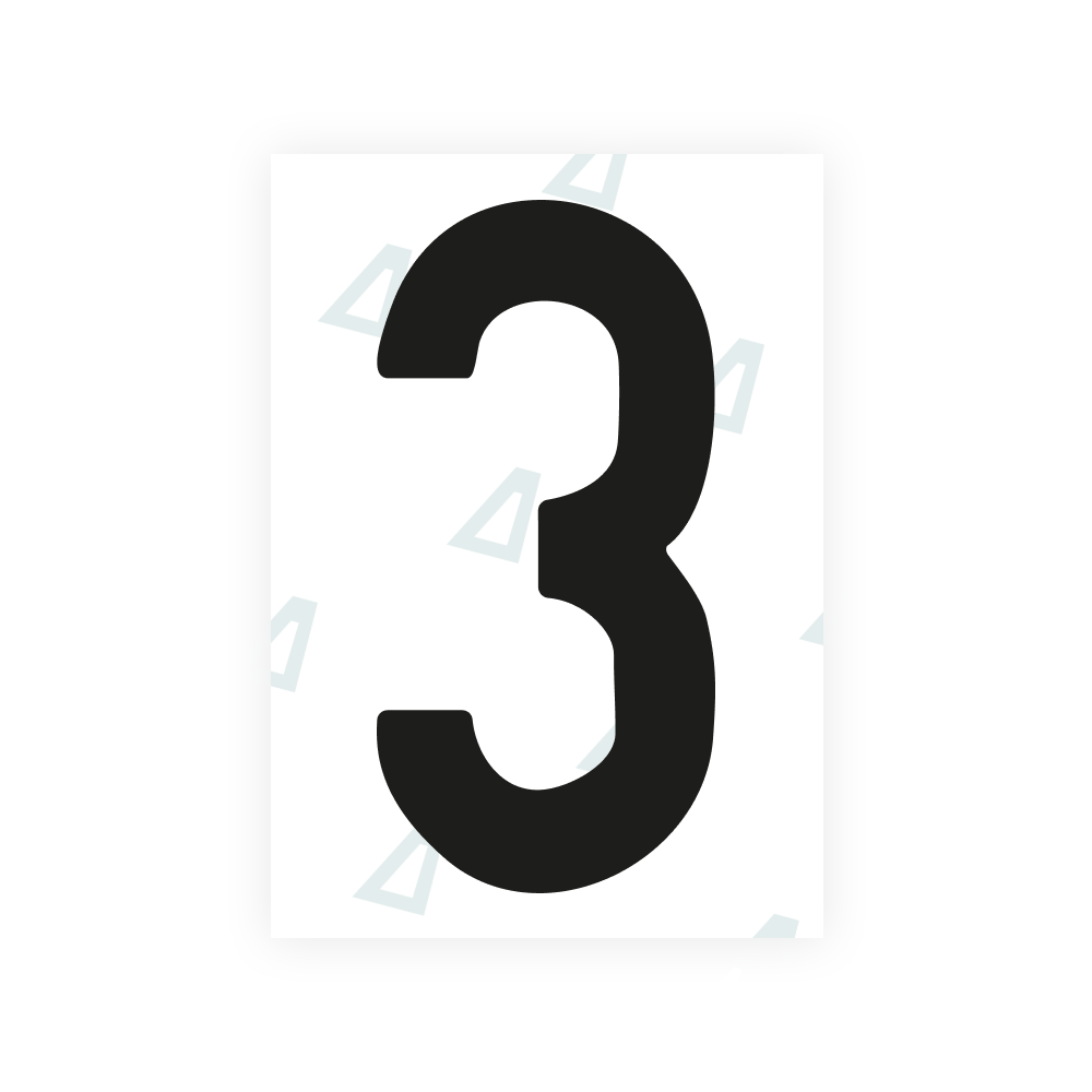 Film nanométrique Alite pour plaques d'immatriculation des États-Unis (Dakota du Nord) – Symbole "3"
