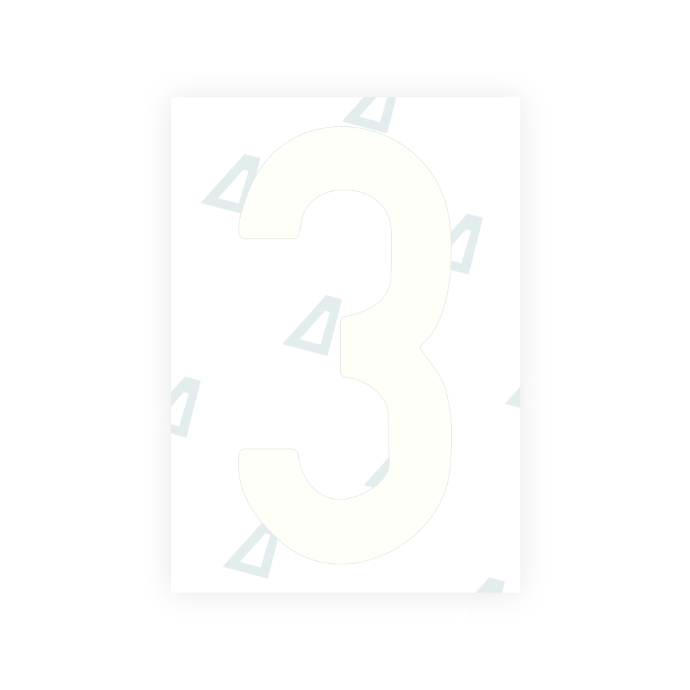 Film nanométrique Alite pour plaques d'immatriculation des États-Unis (Dakota du Nord) – Symbole "3"