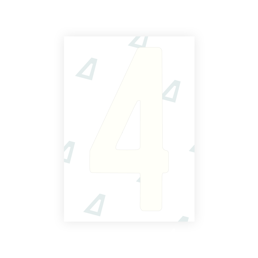 Film nanométrique Alite pour plaques d'immatriculation des États-Unis (Dakota du Nord) – Symbole "4"