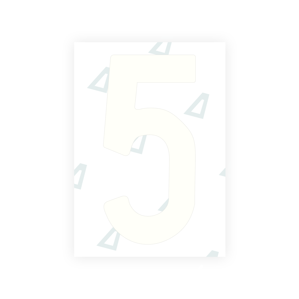 Alite Nanofilm für Kfz-Kennzeichen aus den Vereinigten Staaten (North Dakota) – Symbol "5"