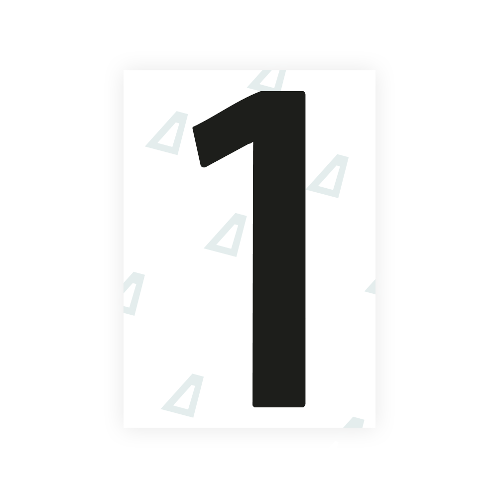 Alite Nanofilm for Norway license plates - Symbol "1"