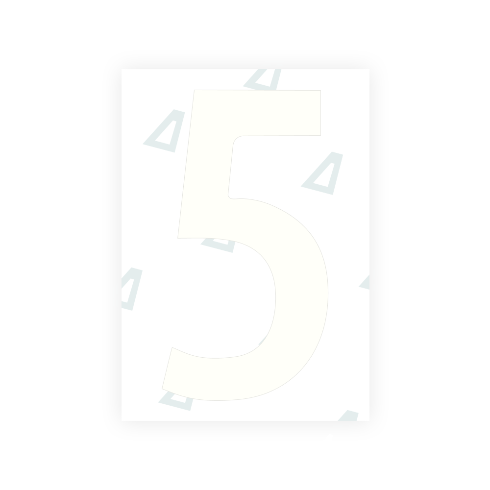 Alite Nanofilm for Norway license plates - Symbol "5"
