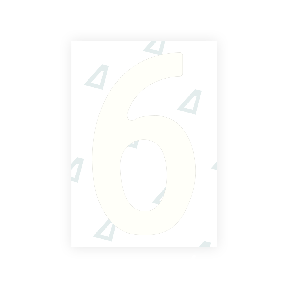 Alite Nanofilm for Norway license plates - Symbol "6"