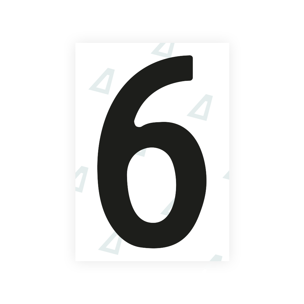 Alite Nanofilm for Norway license plates - Symbol "6"