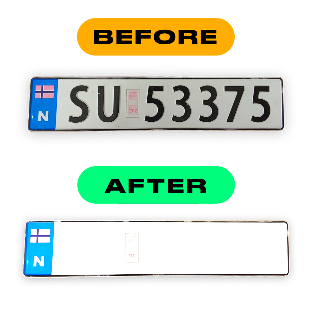 Alite Nanofilm for Norway license plates - Symbol "1"