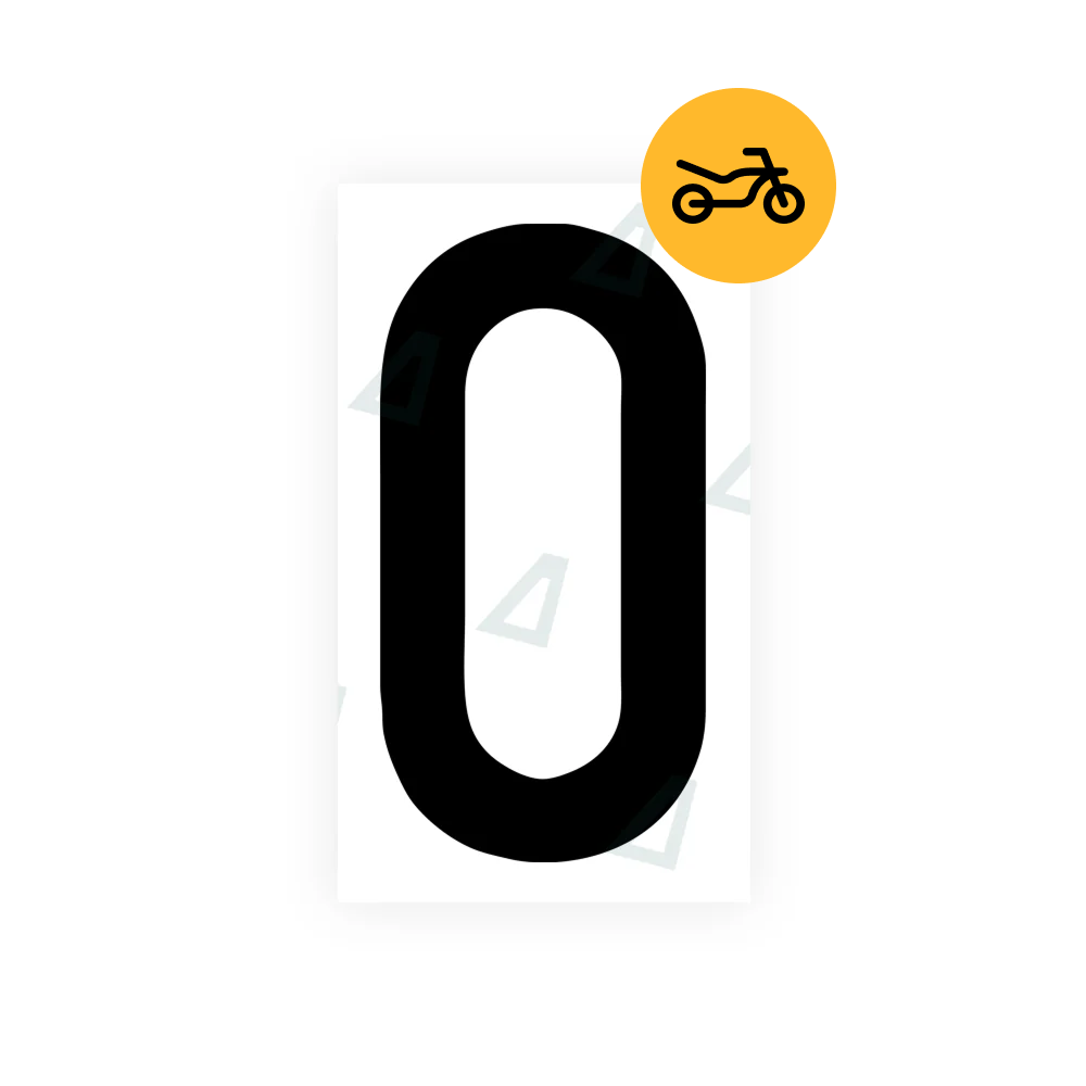 Alite Nanofilm for Switzerland Moto license plates - Symbol "O" - Alite