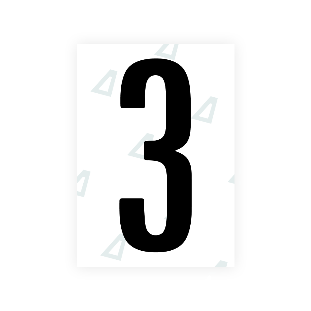 Alite Nanofilm for US (Ohio 2021) license plates - Symbol "3"
