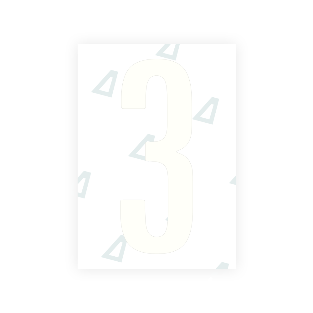 Alite Nanofilm for US (Ohio 2021) license plates - Symbol "3"